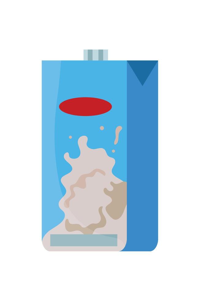 Milk bag with milk and milk powder illustration vector