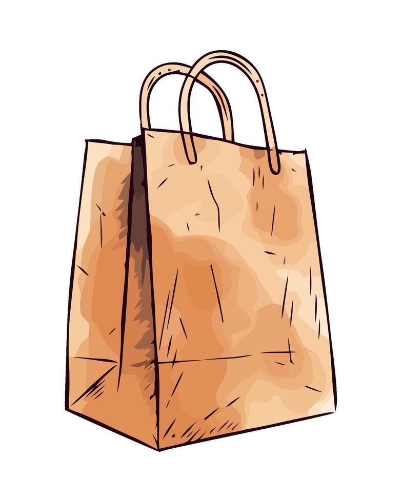illustration of a paper bag vector