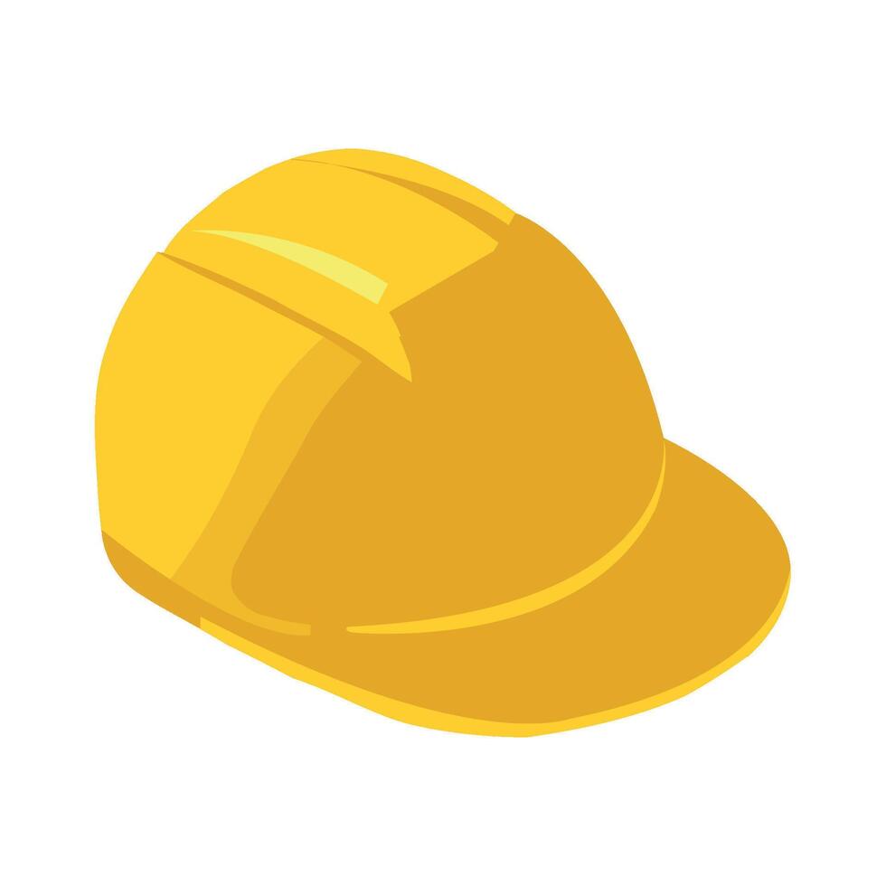 A yellow hard hat on a white background vector