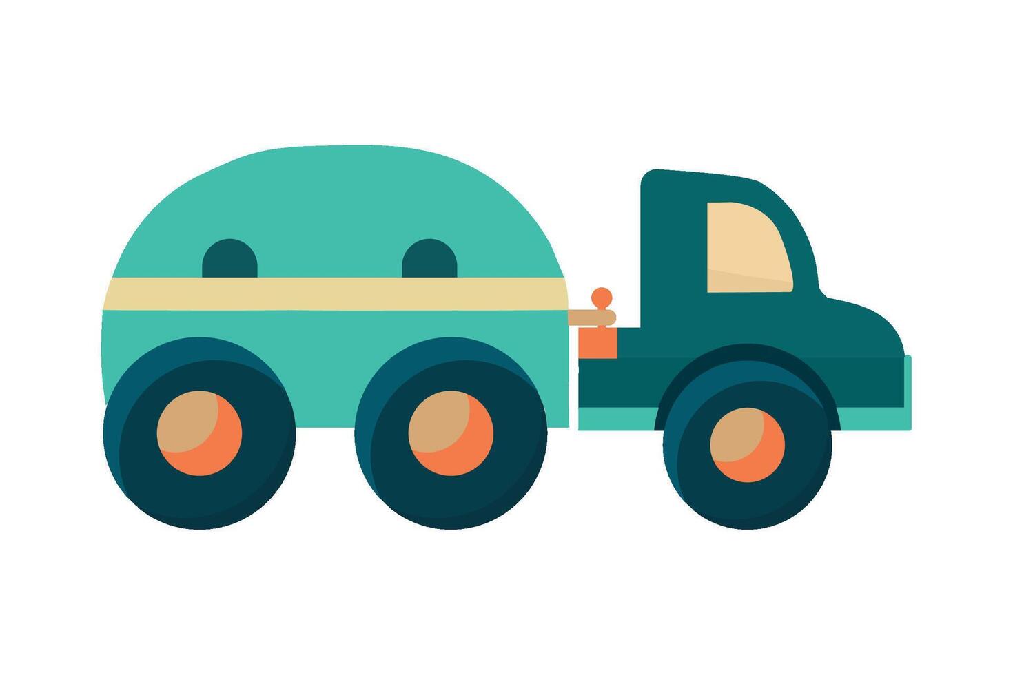 A cartoon truck with a large tank on the back vector
