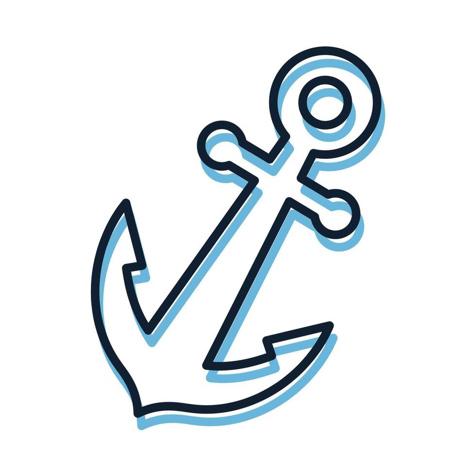 Nautical anchor graphic illustration vector