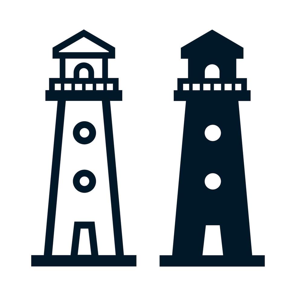 Lighthouse beacon res illustrations vector