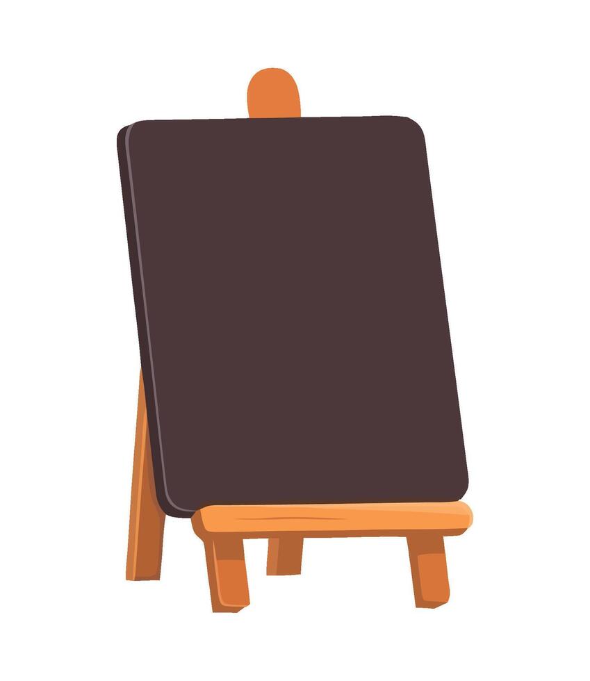 A blackboard with a wooden stand on a white background vector