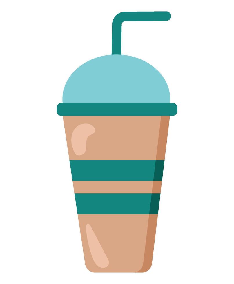 Coffee drink icon in flat style on white background vector