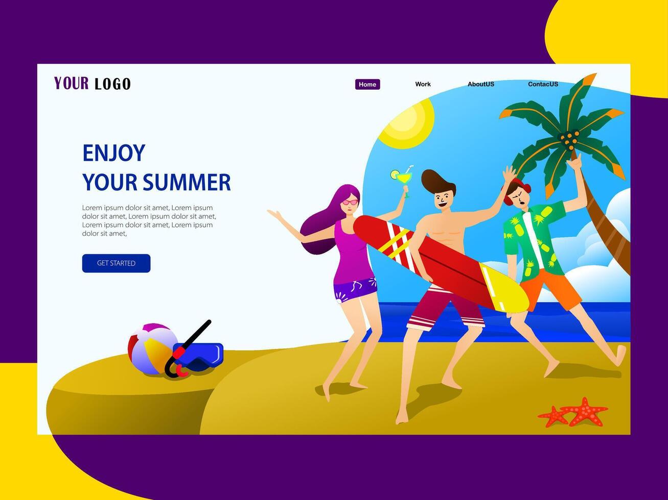 Enjoy your summer vector