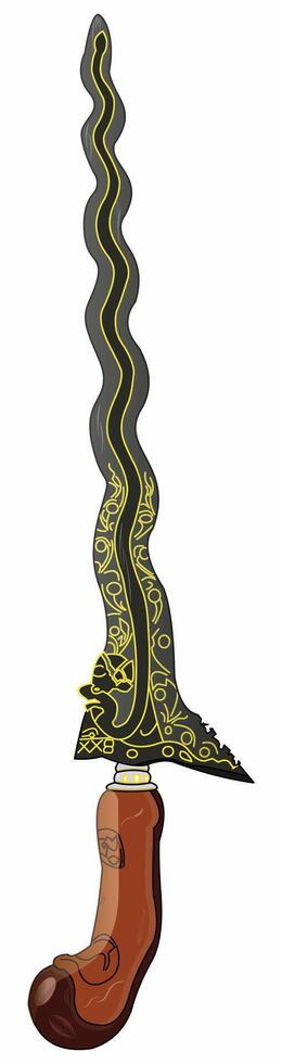 Traditional weapons Keris vector