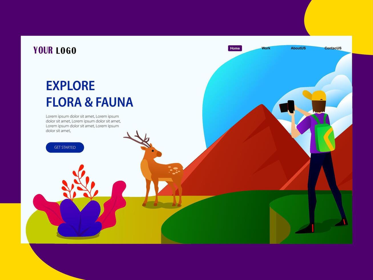 Explore flora and fauna vector