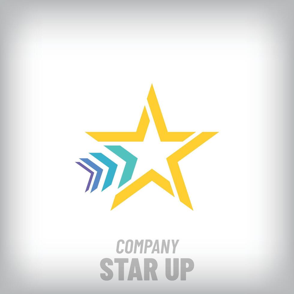 Creative rising star modern logo. Corporate company and target icon set. vector