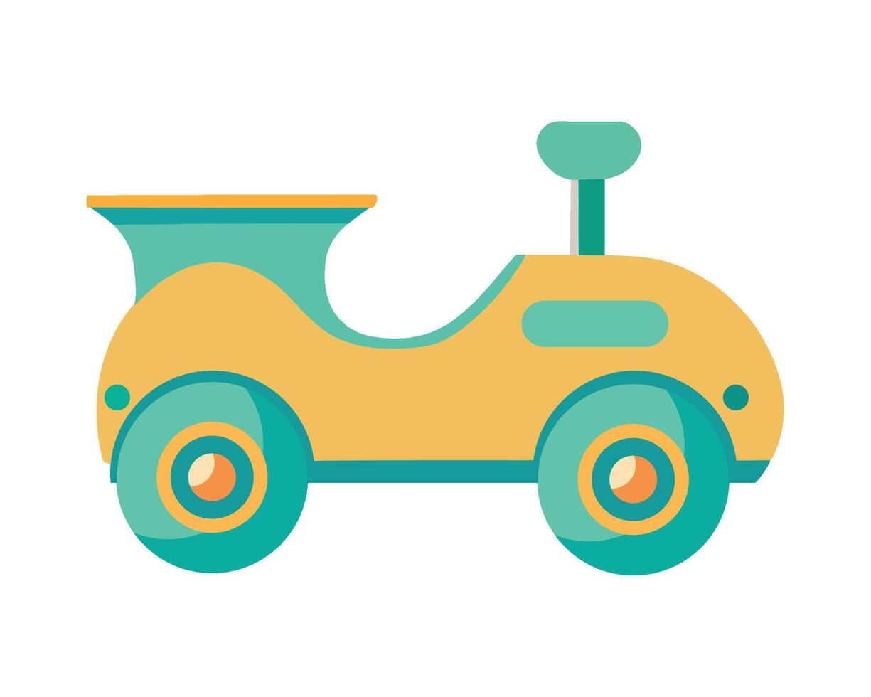 A cartoon toy car on a white background vector