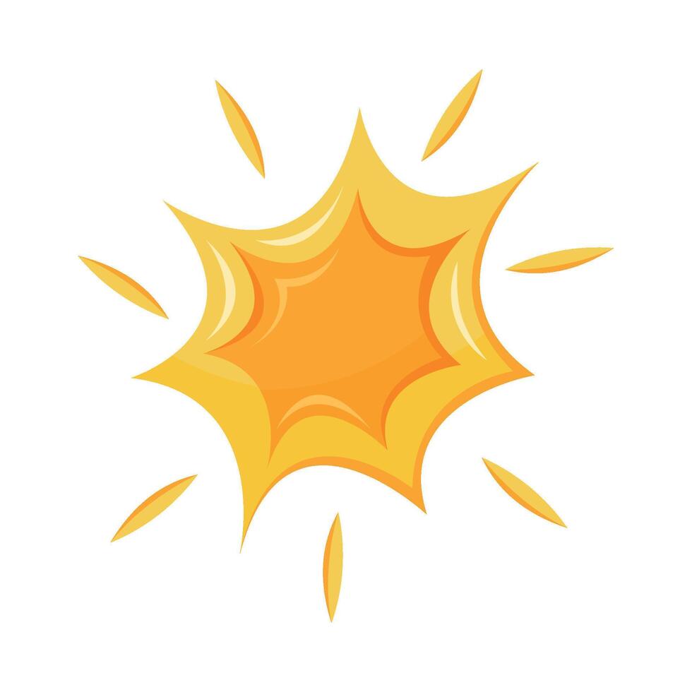 A yellow explosion icon on a white background vector