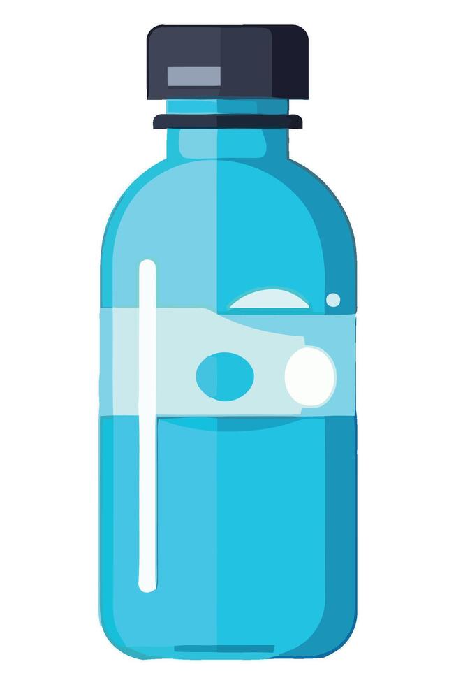 A blue bottle with water inside vector