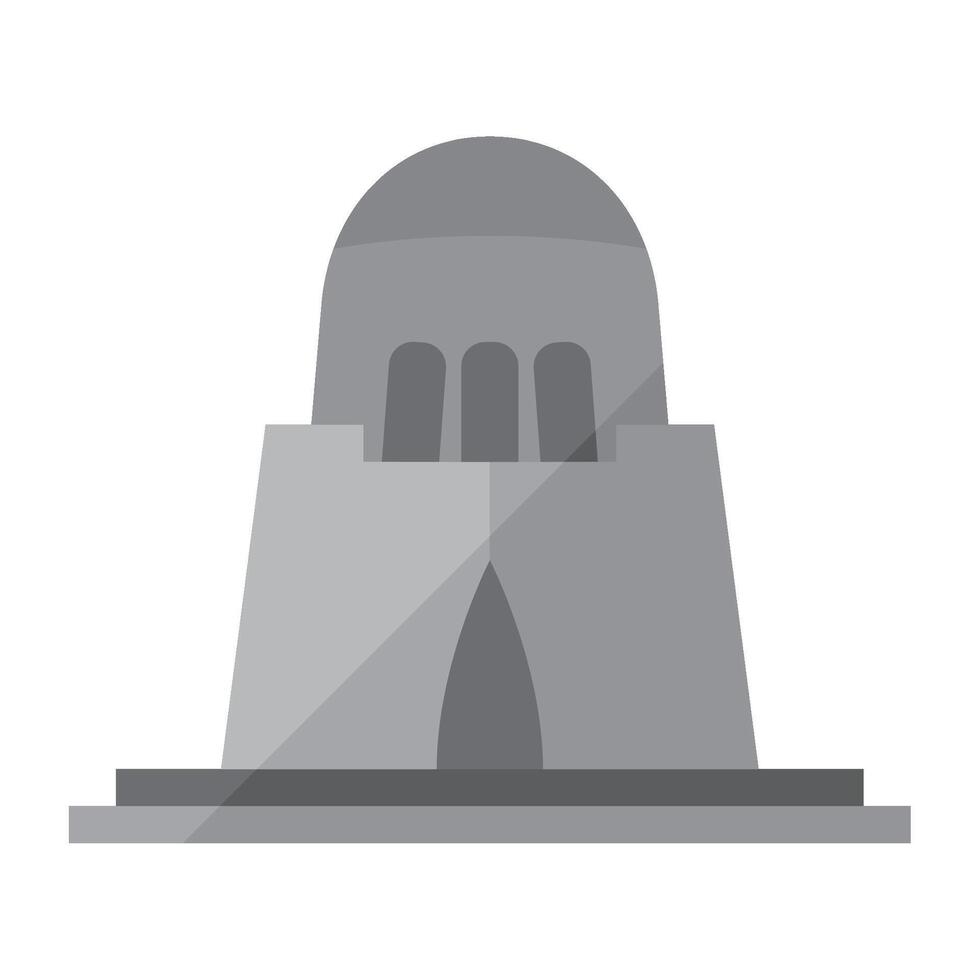A monument with a dome on top of it vector