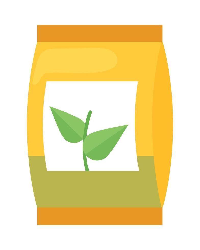 A bag of tea with a green plant in it vector