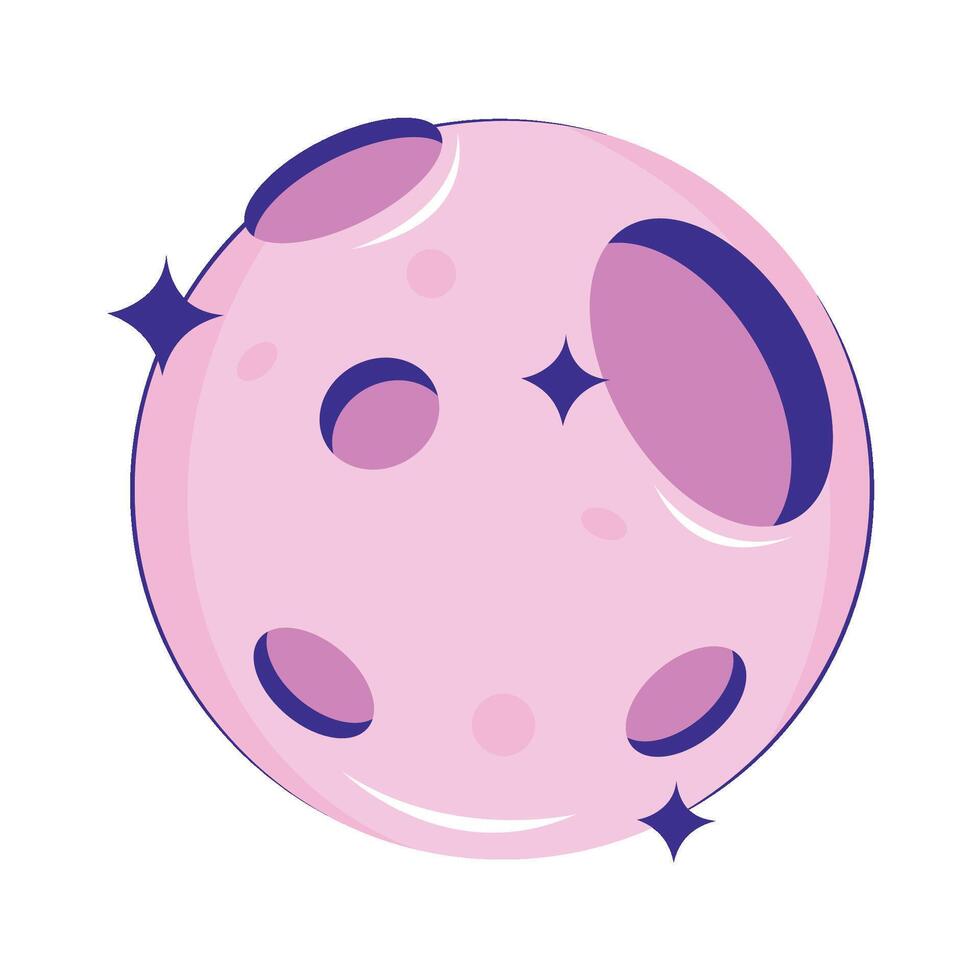Moon with stars illustration vector