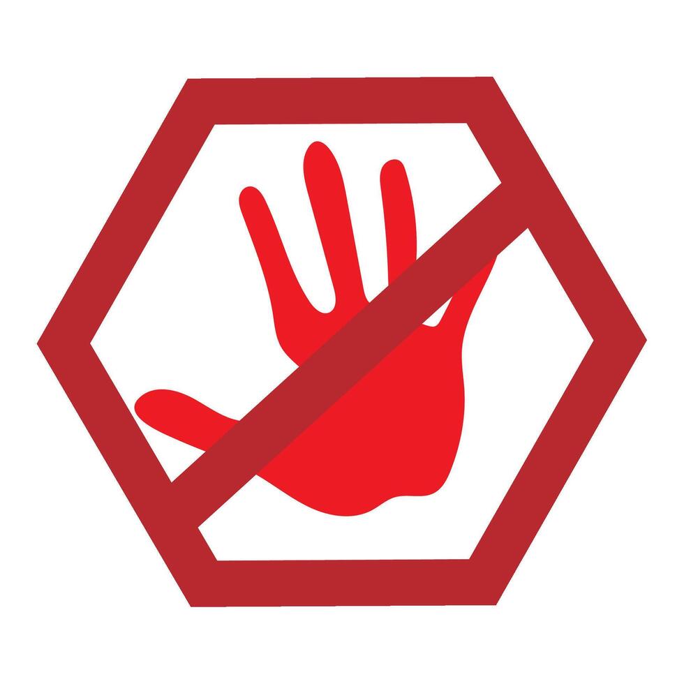 No hand sign illustration vector