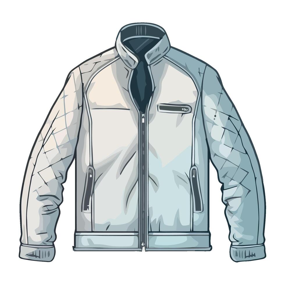 An illustration of a white jacket vector