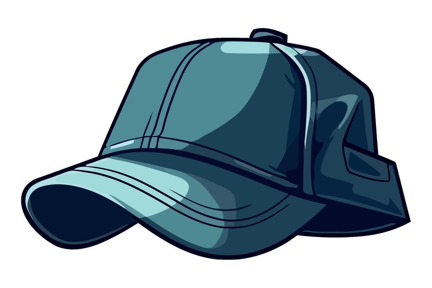 A baseball cap with a blue band on the side vector
