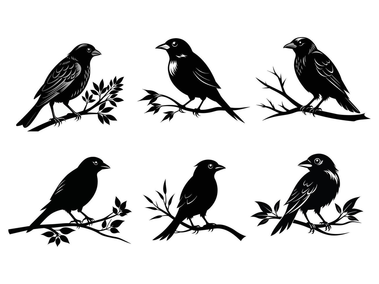 Weaver bird sitting on a branch vector