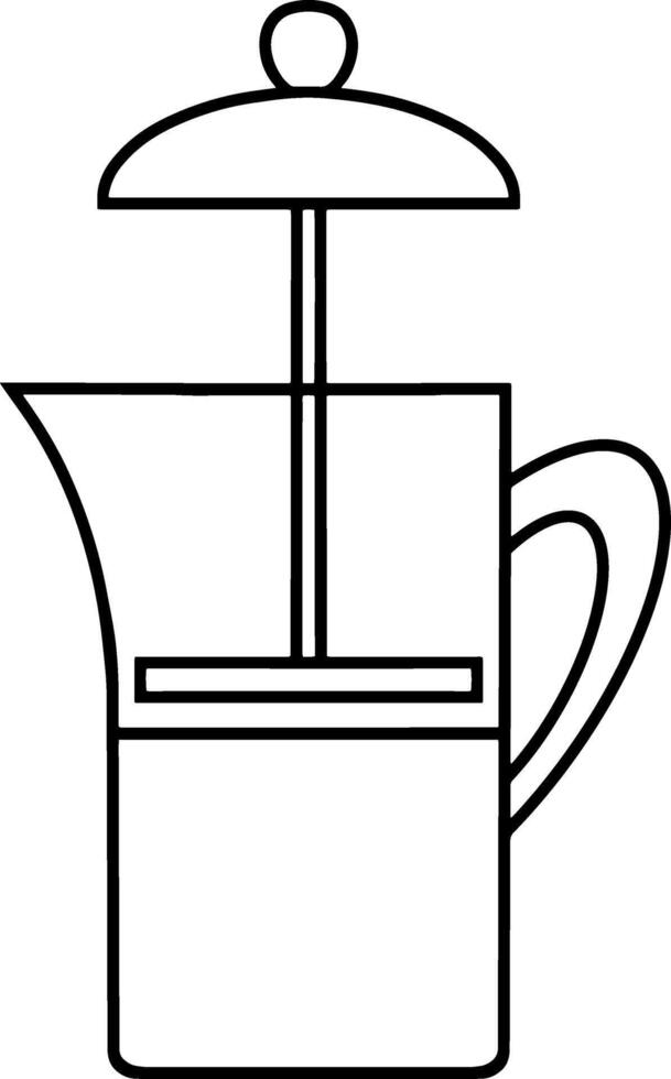 Doodle teapot icon Drink clipart vector