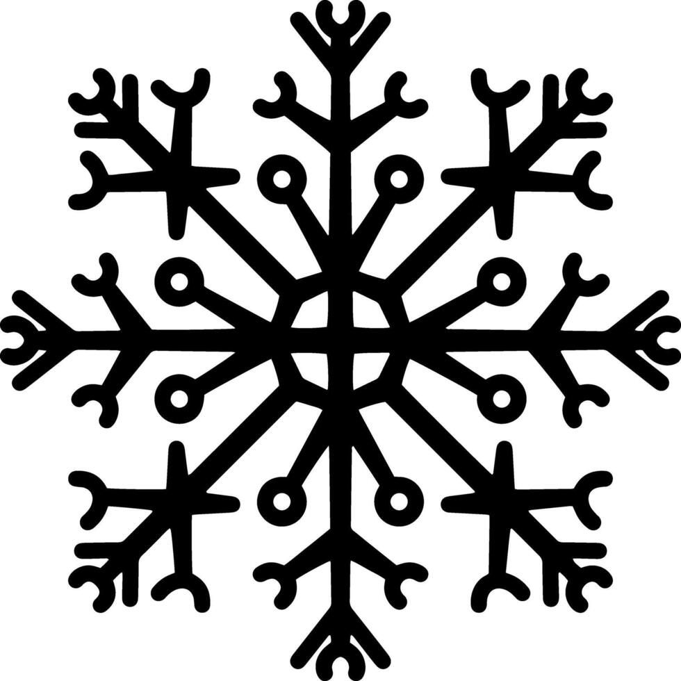 Snowflake icon Winter emblem Xmas design vector