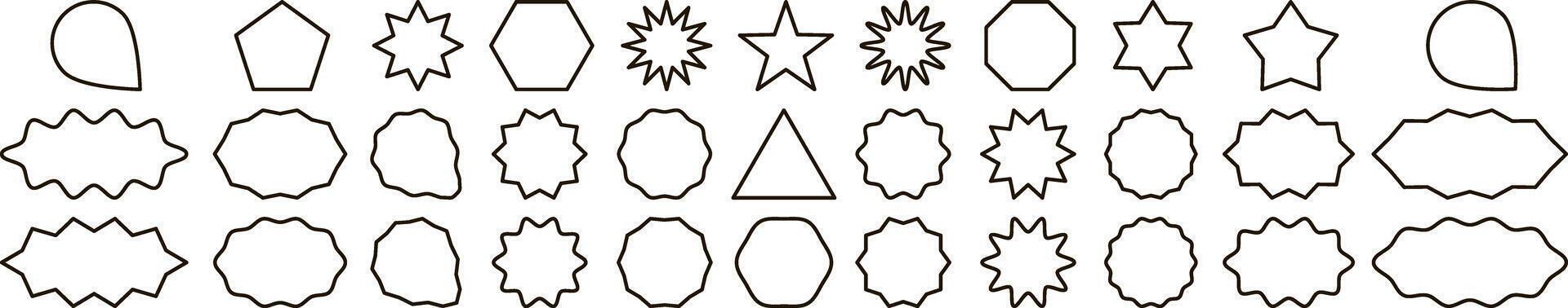 Sale set sticker Frame Border Price tag Quality Shopping label vector
