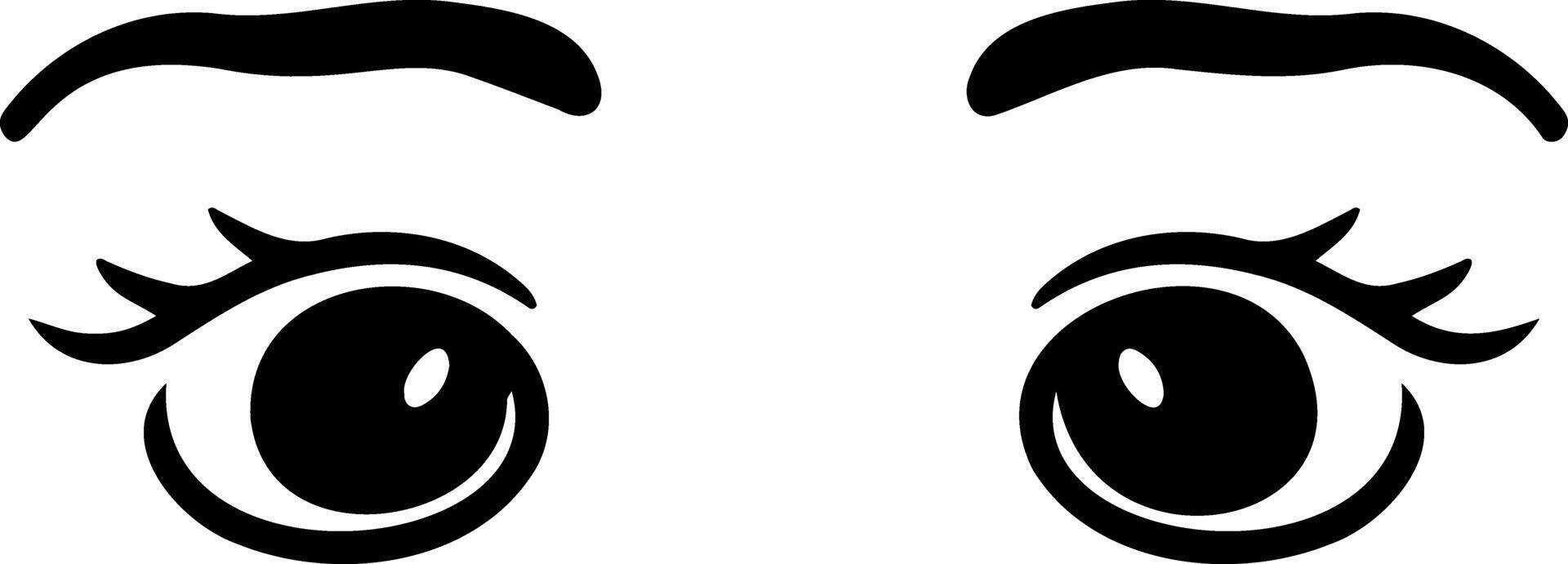 Doodle clipart Hand drawn eyes Stencil vector