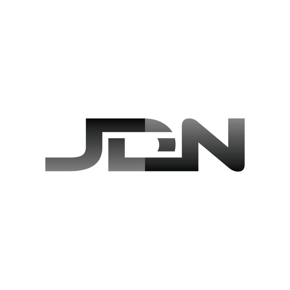 Letter JDN Modern Simple Geometric Business Icon Creative Design Logo vector