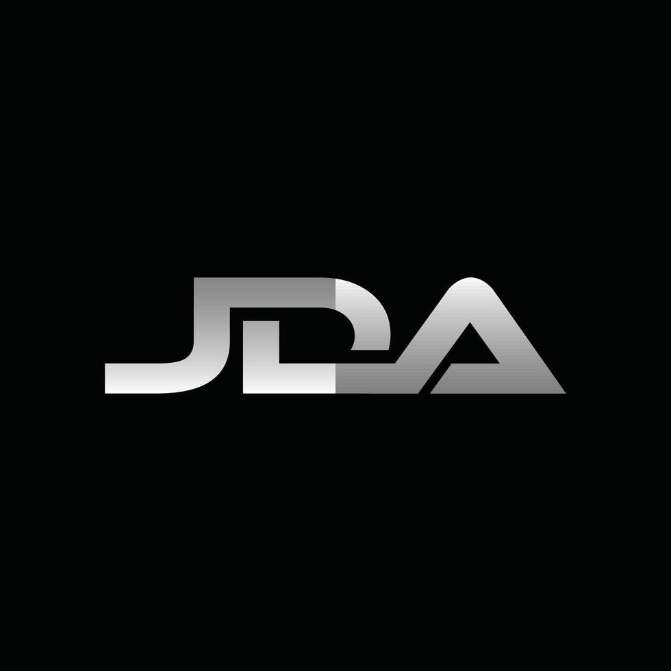 Simple Letter JDA Geometric Modern Business Creative Design Technology Logo vector