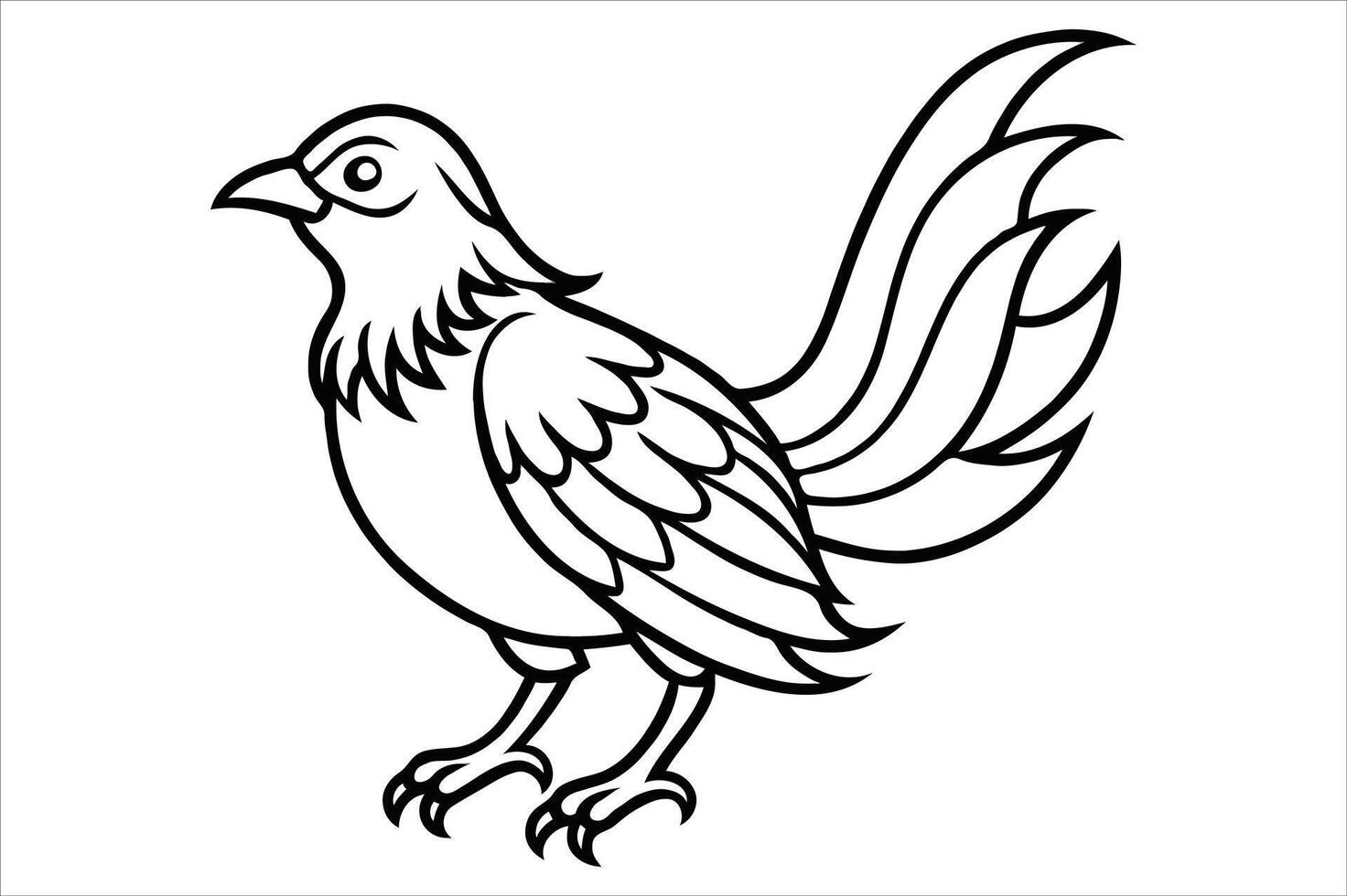 Silhouette Icon of Crying Capercaillie Bird - Illustration vector