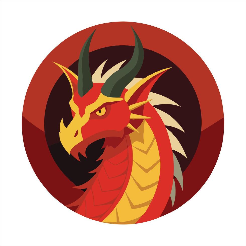 Dragon head of Logo illustration vector