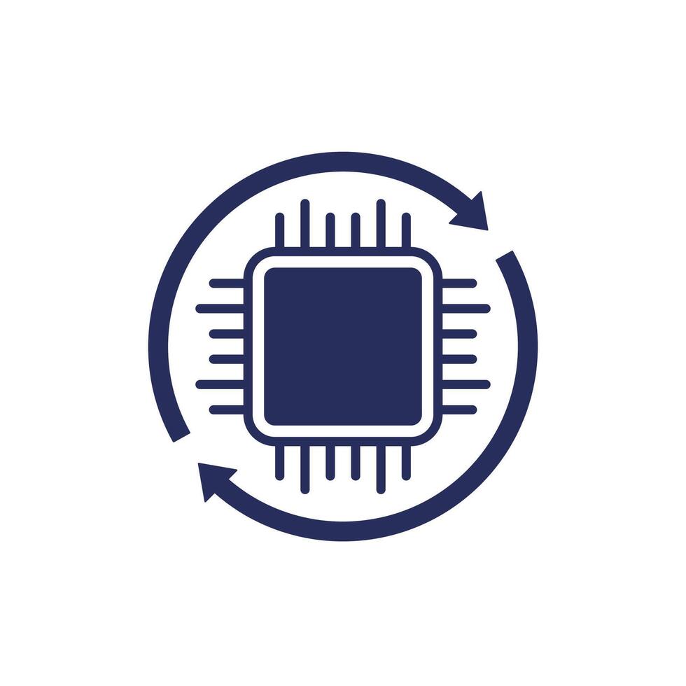 firmware update icon with arrows vector
