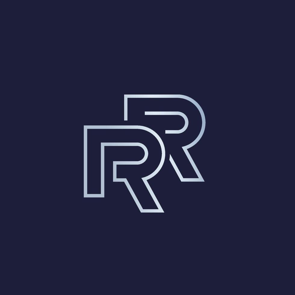 RR monogram, letters, logo design vector