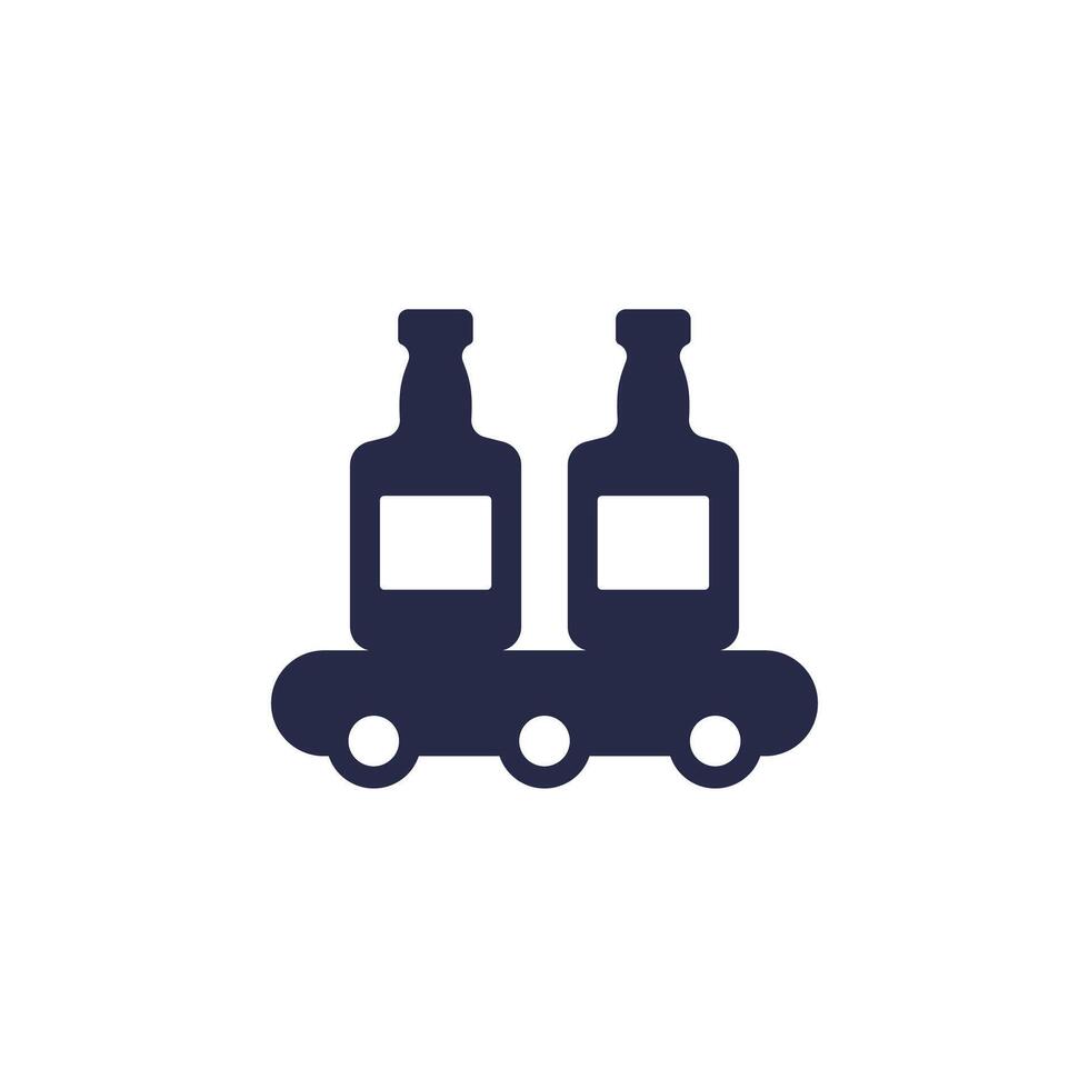 Alcohol production icon on white vector