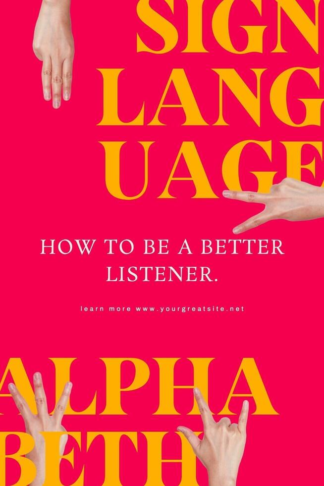 sign language pinterest graphic design ideas template
