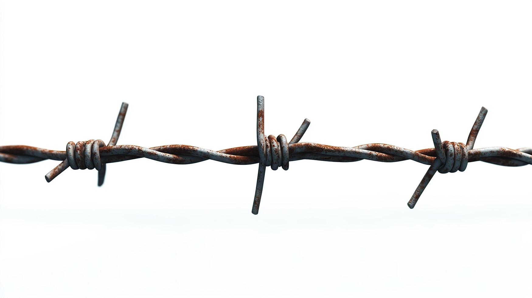 barbed wire element in isolated white background photo