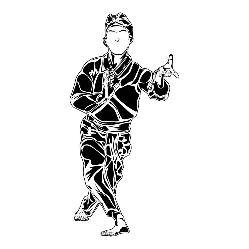 tide movements in pencak silat martial arts vector