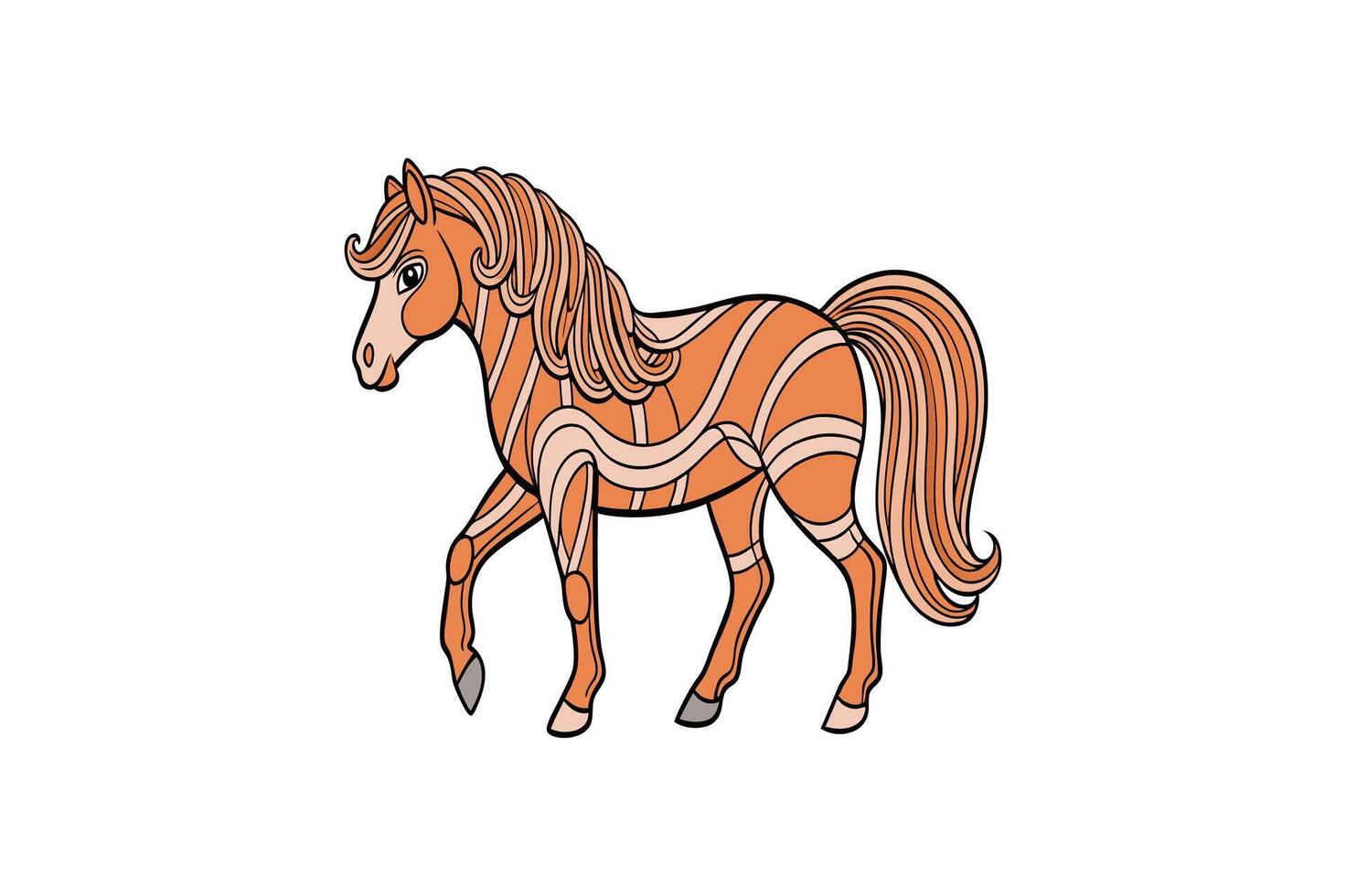 Horse silhouette style with white background vector