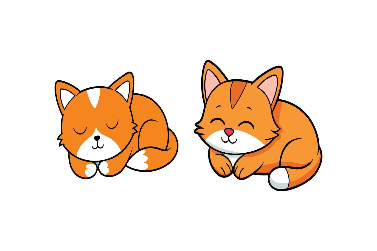 Cat silhouette style with white background vector
