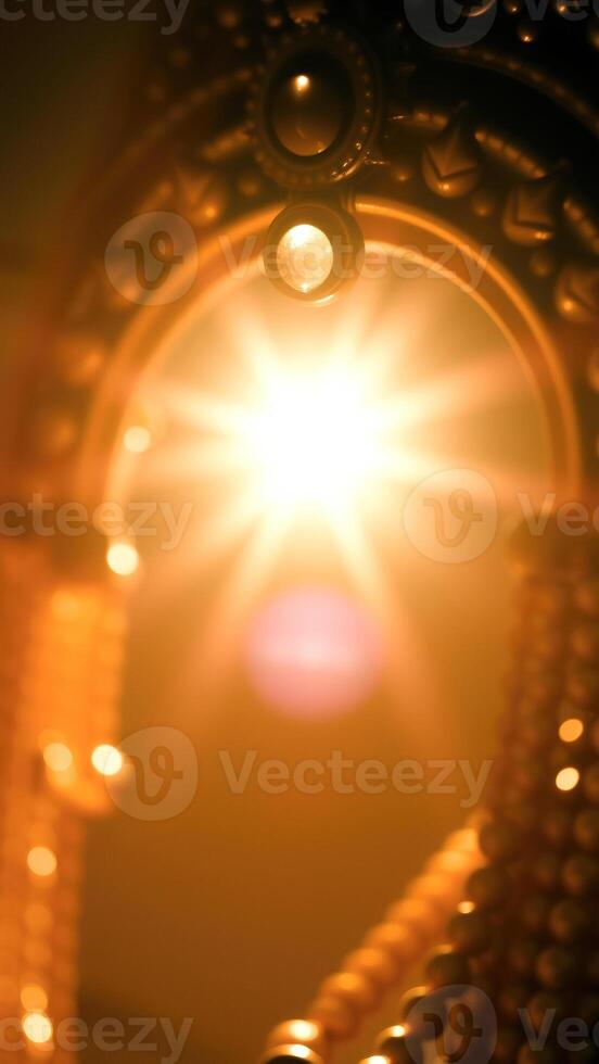 Golden Light in mirror photo