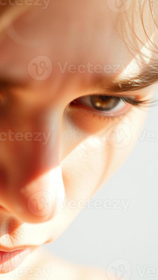 Close Up of a Woman's Eye with Sunlight photo