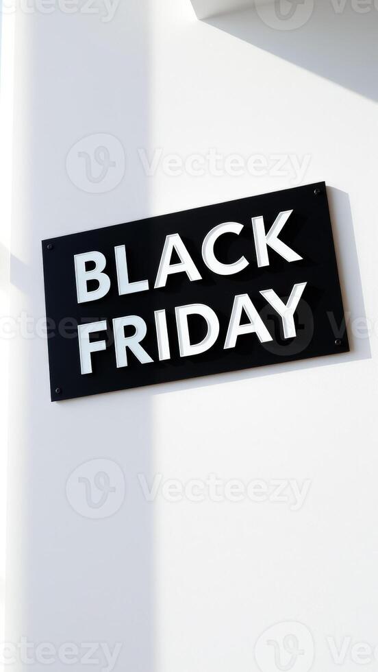 Black Friday Sign on White Wall photo