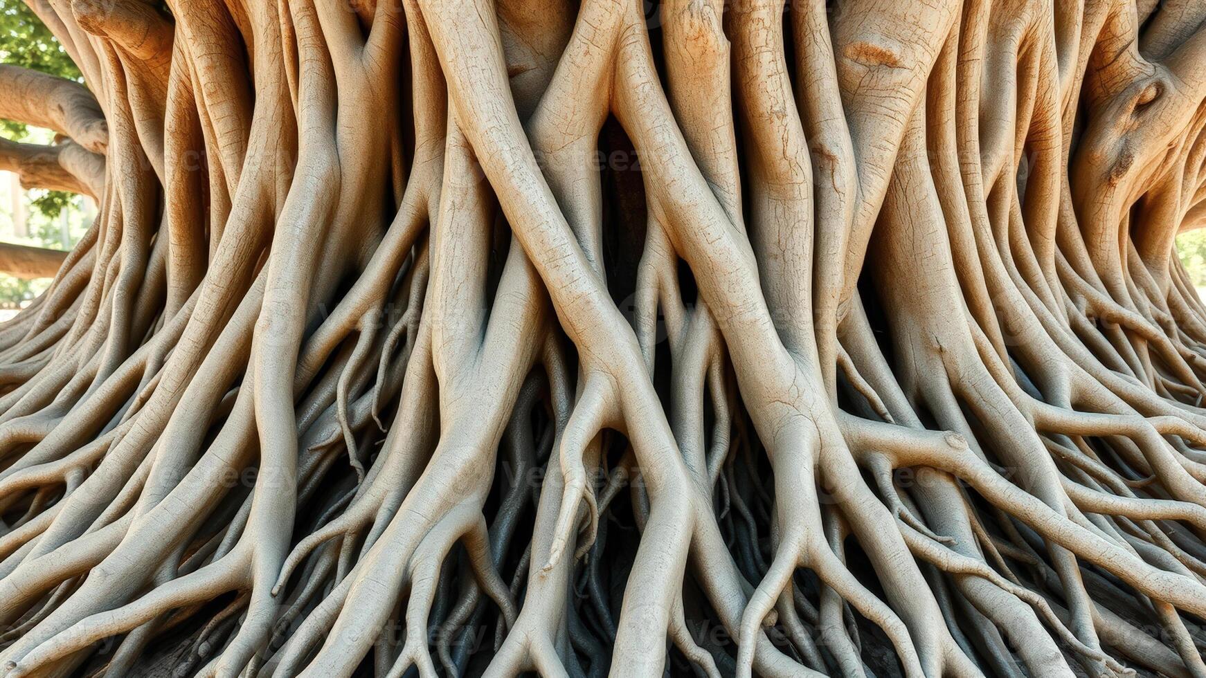 Intertwined Roots of a Banyan Tree photo