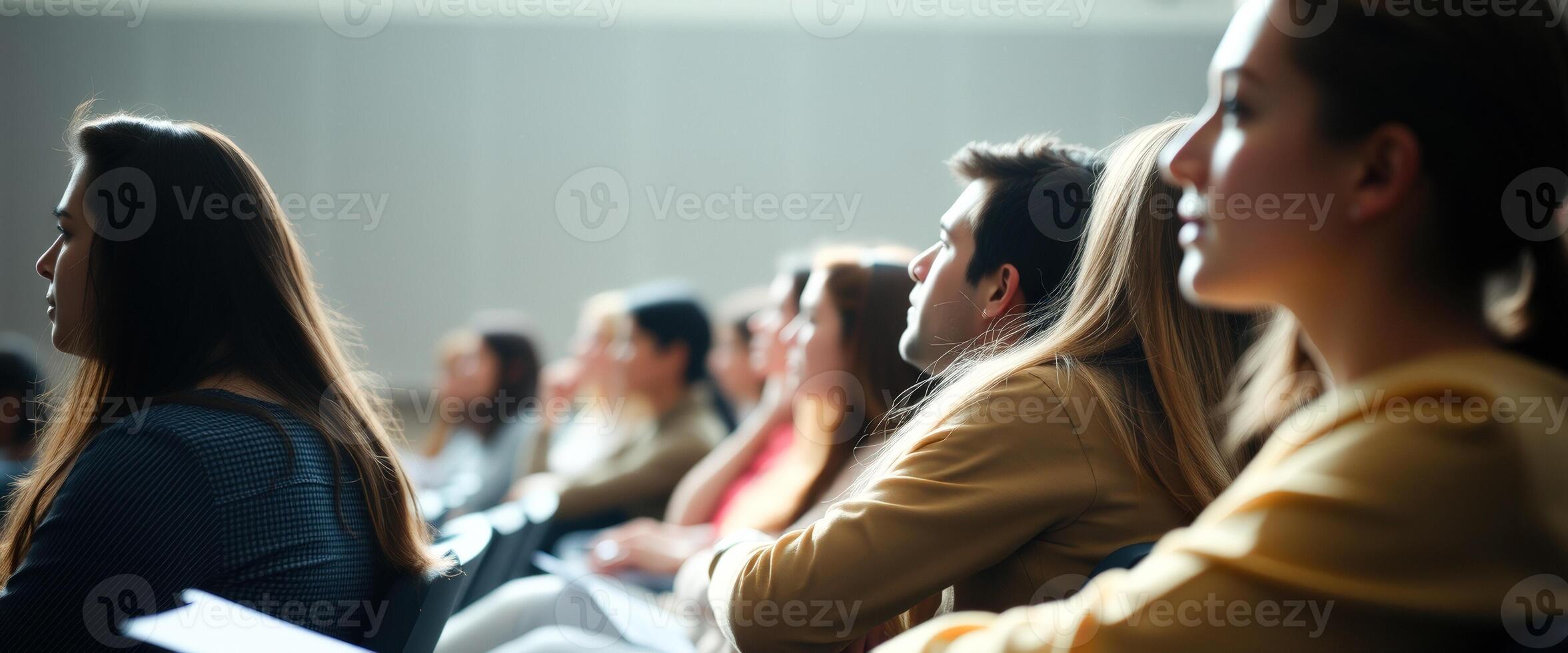 Attentive Students in a Lecture Hall photo