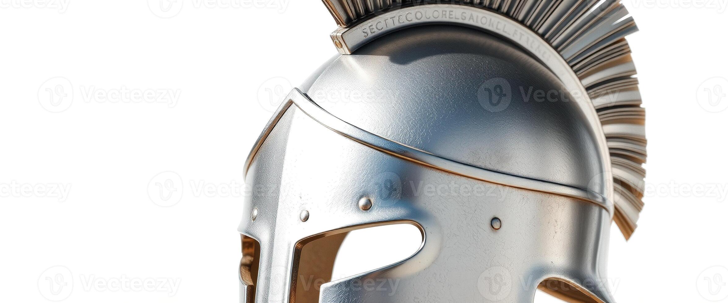 Closeup of a Spartan Helmet with Crest photo