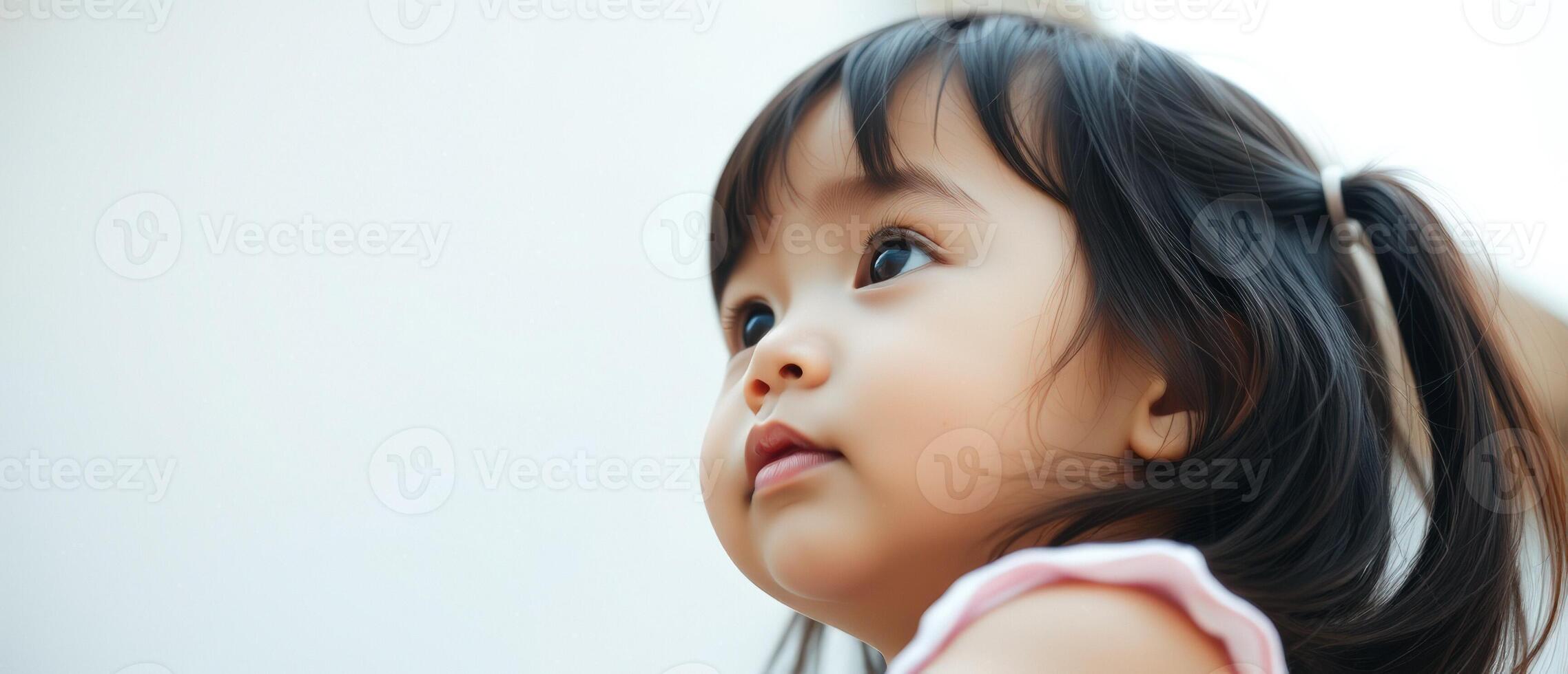 Little Girl Looking Up photo