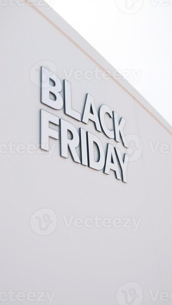 White Wall with Black Friday Sign photo