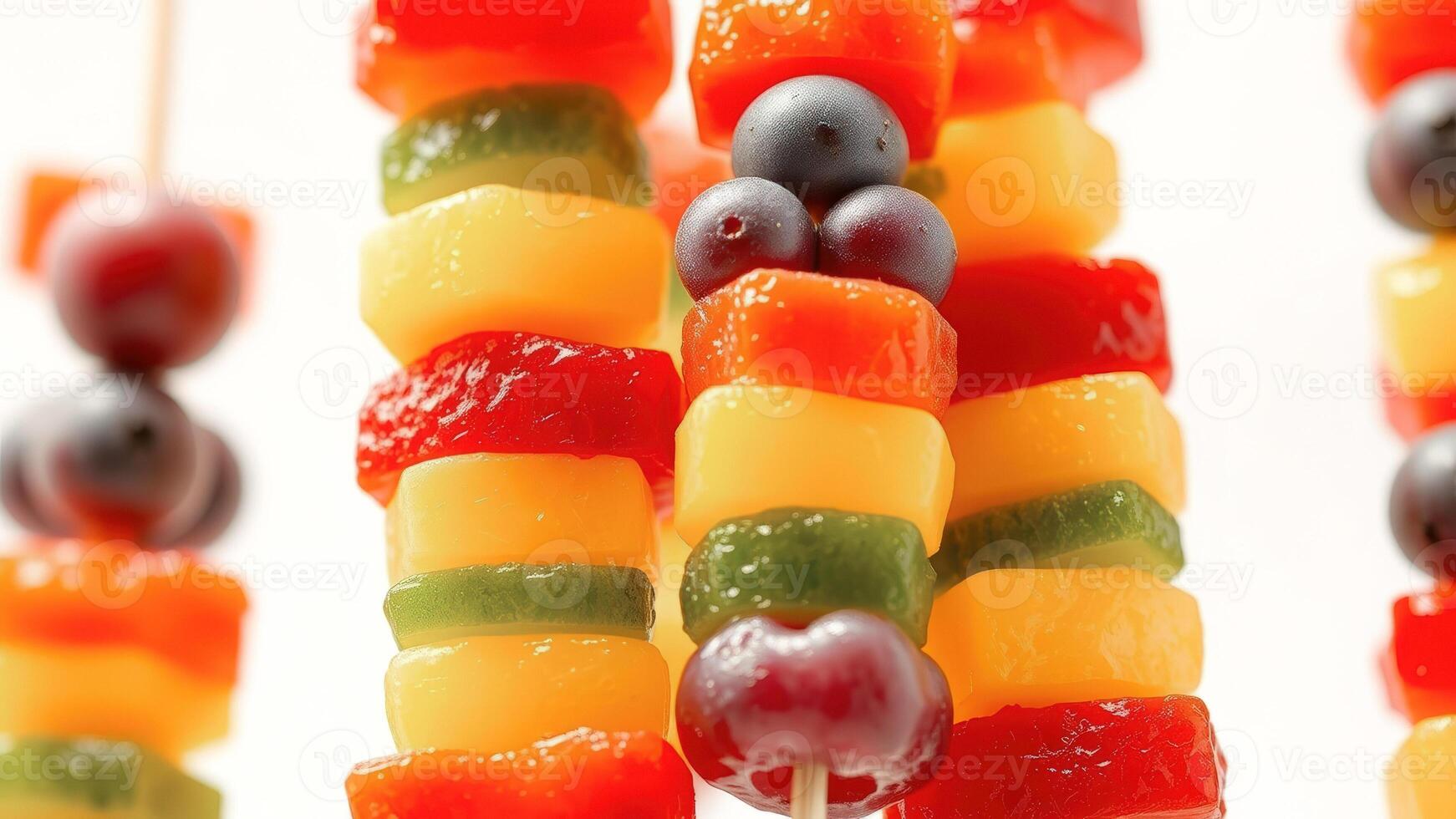 Colorful Fruit Skewers photo