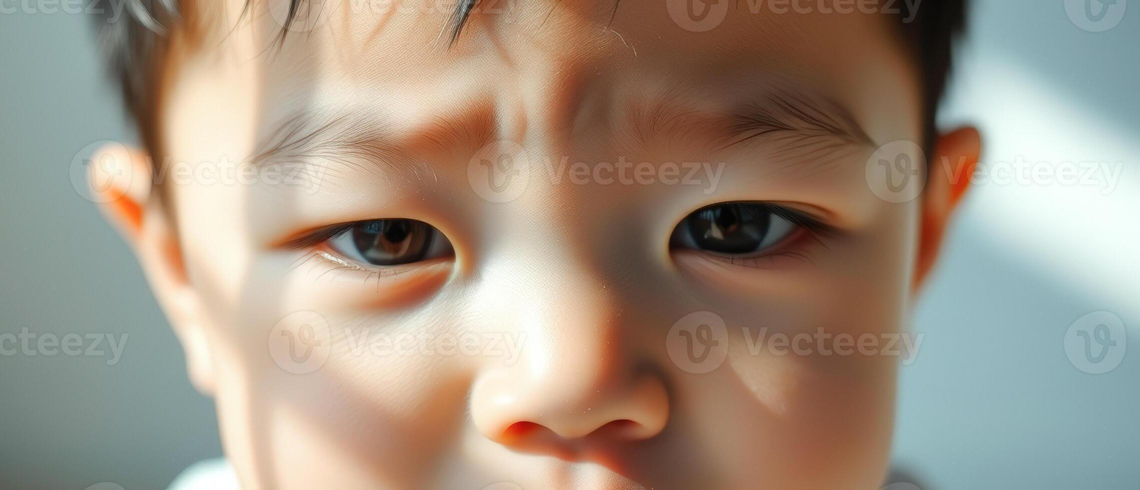 Closeup of a Young Boy's Face photo