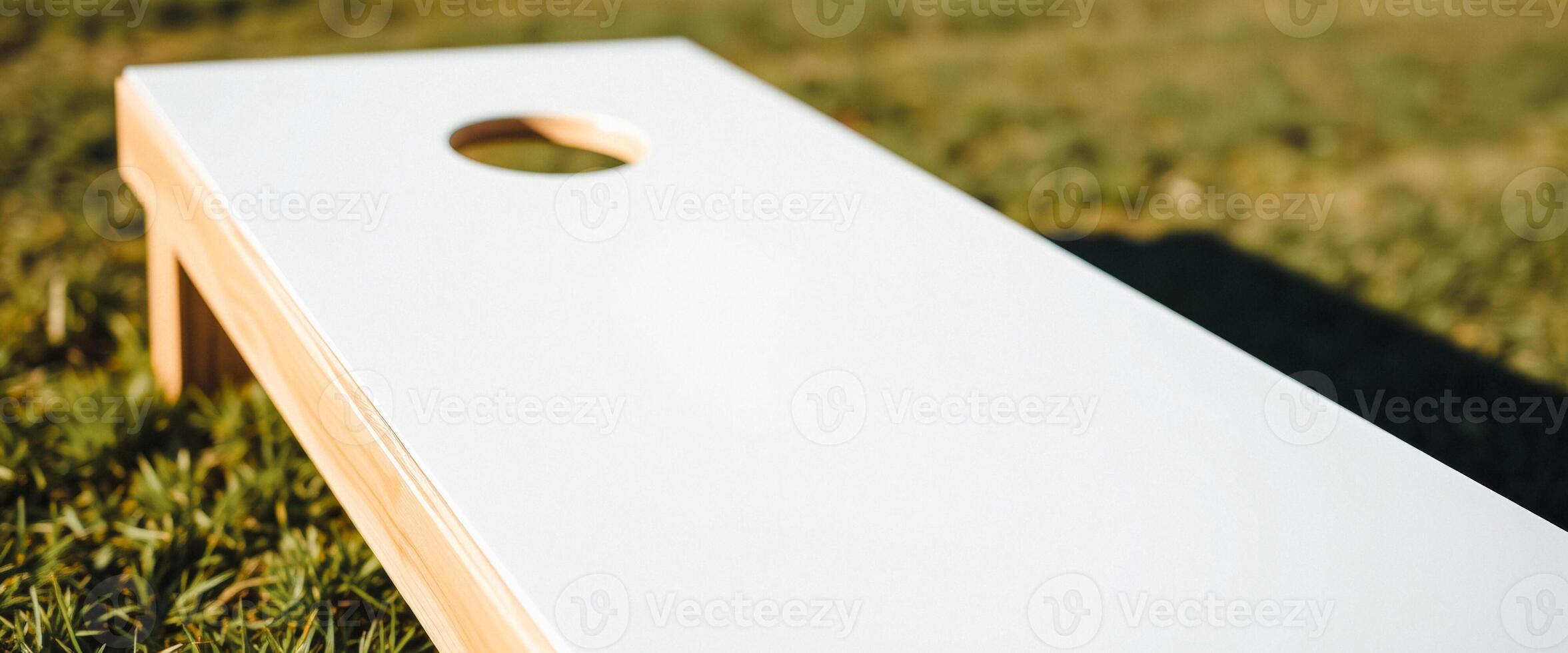 White Cornhole Board photo