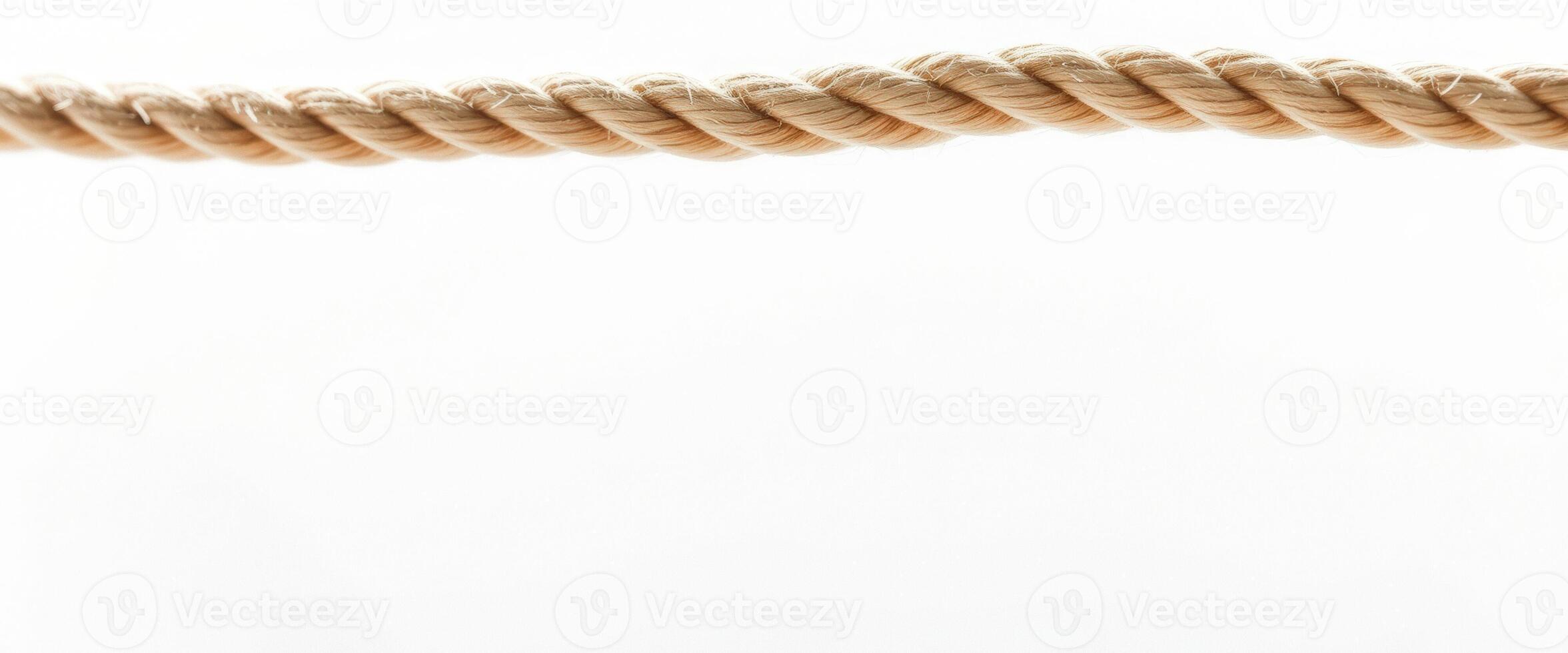Beige Rope Isolated on White Background photo